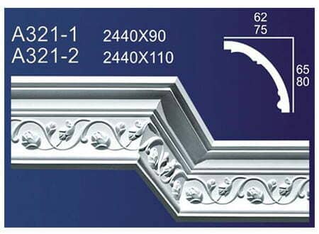 Gypsum Plaster Cornis Strip Decoration and Design M-174
