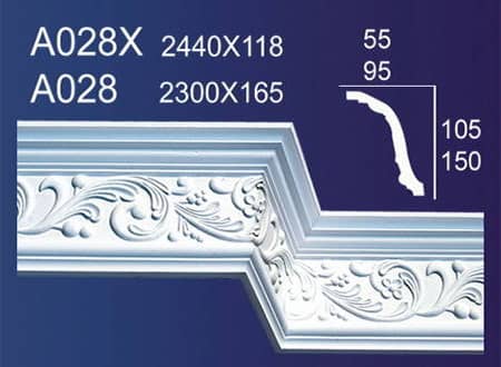 Gypsum Plaster Cornis Strip Decoration and Design M-107