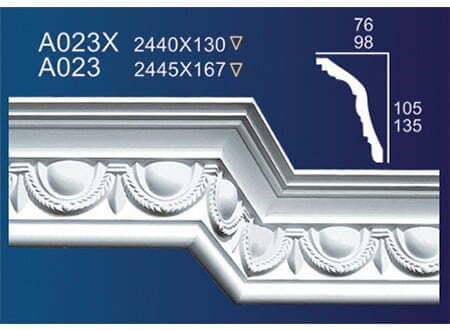 Gypsum Plaster Cornis Strip Decoration and Design M-162