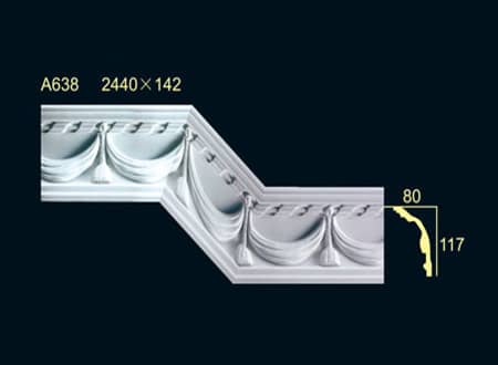 Gypsum Plaster Cornis Strip Decoration and Design M-150