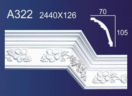 Gypsum Plaster Cornis Strip Decoration and Design M-151