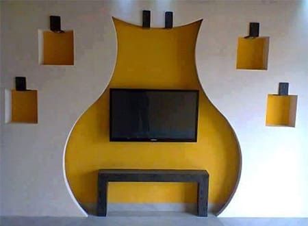 Gypsum Wall Unit Fireplace Design M-925