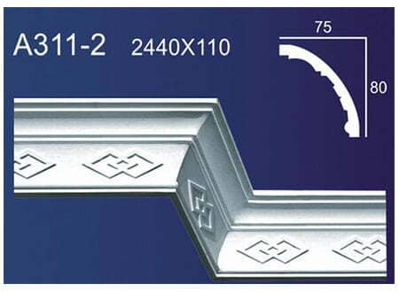 Gypsum Plaster Cornis Strip Decoration and Design M-161